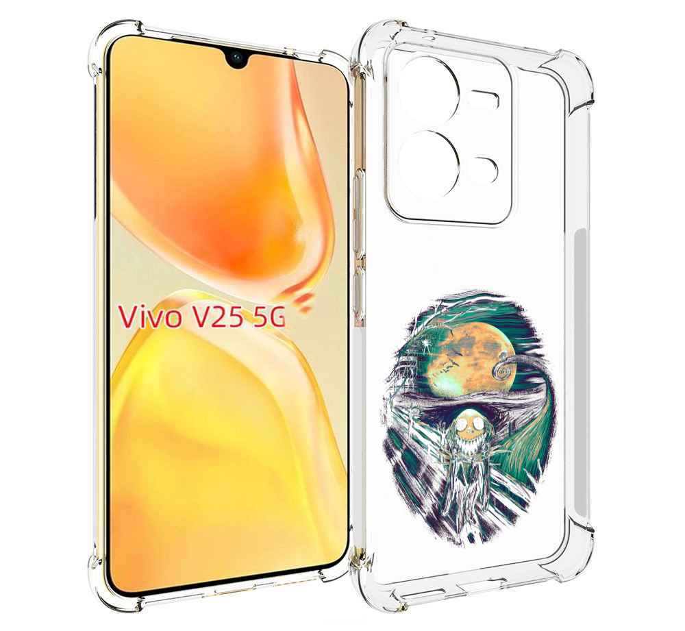 

Чехол MyPads зубастое существо абстракция для Vivo V25 5G / V25e, Прозрачный, Tocco