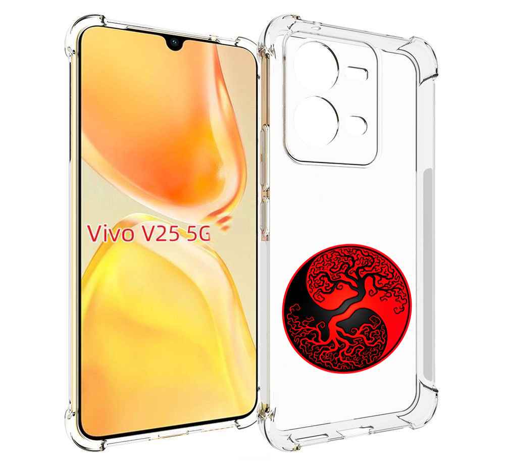 

Чехол MyPads инь янь дерево для Vivo V25 5G / V25e, Прозрачный, Tocco