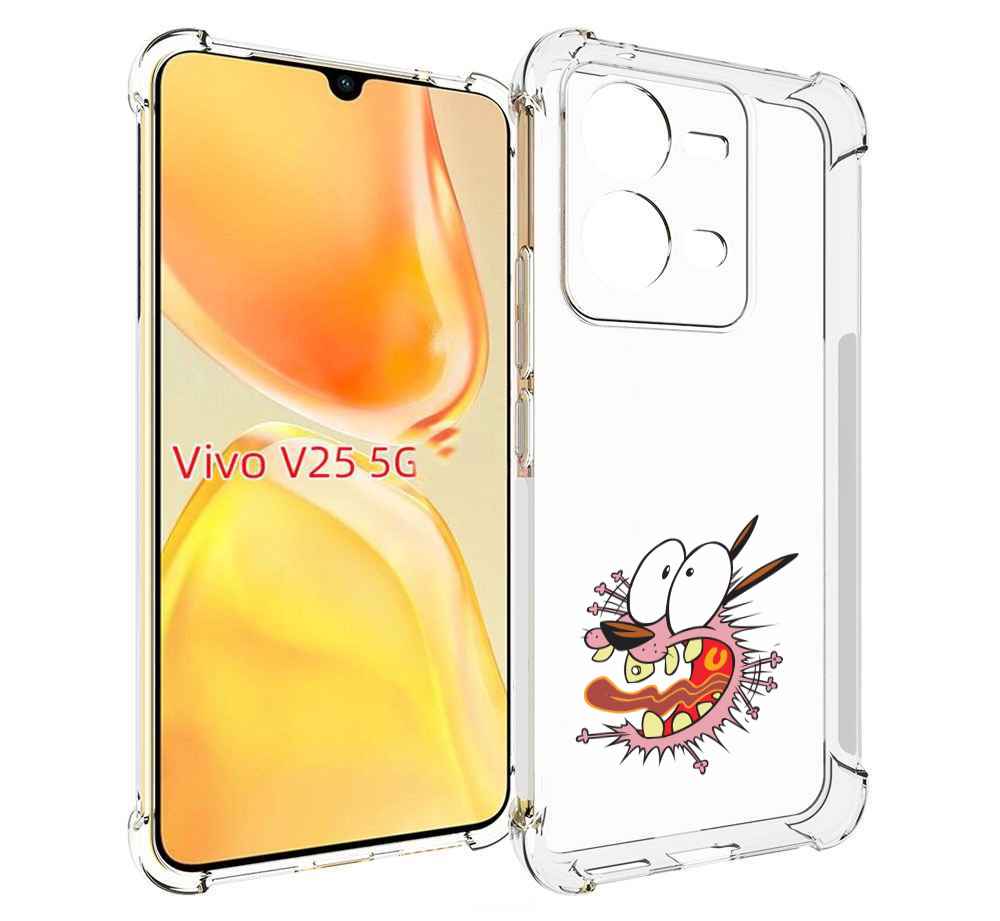 

Чехол MyPads испуганный бобик для Vivo V25 5G / V25e, Прозрачный, Tocco