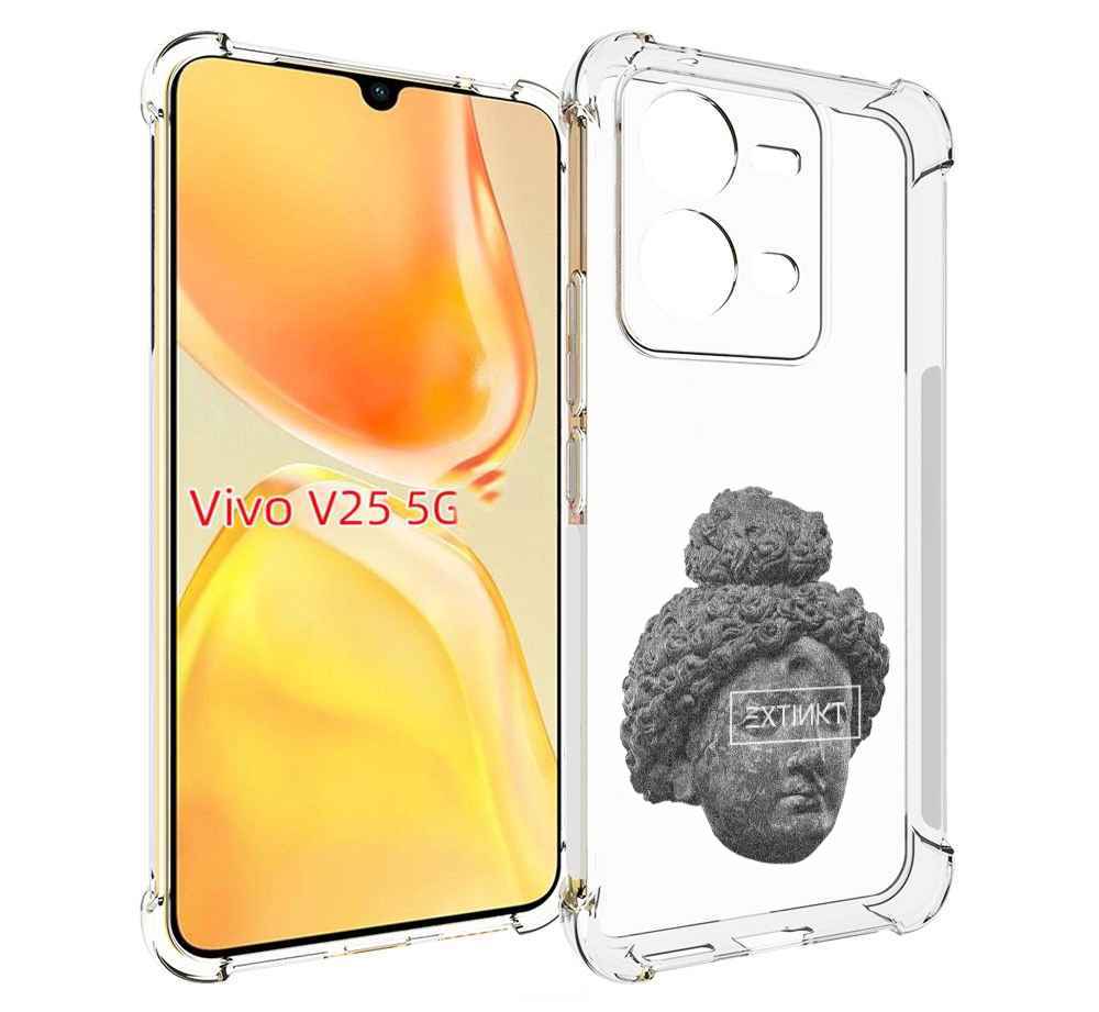

Чехол MyPads каменное лицо девушки для Vivo V25 5G / V25e, Прозрачный, Tocco