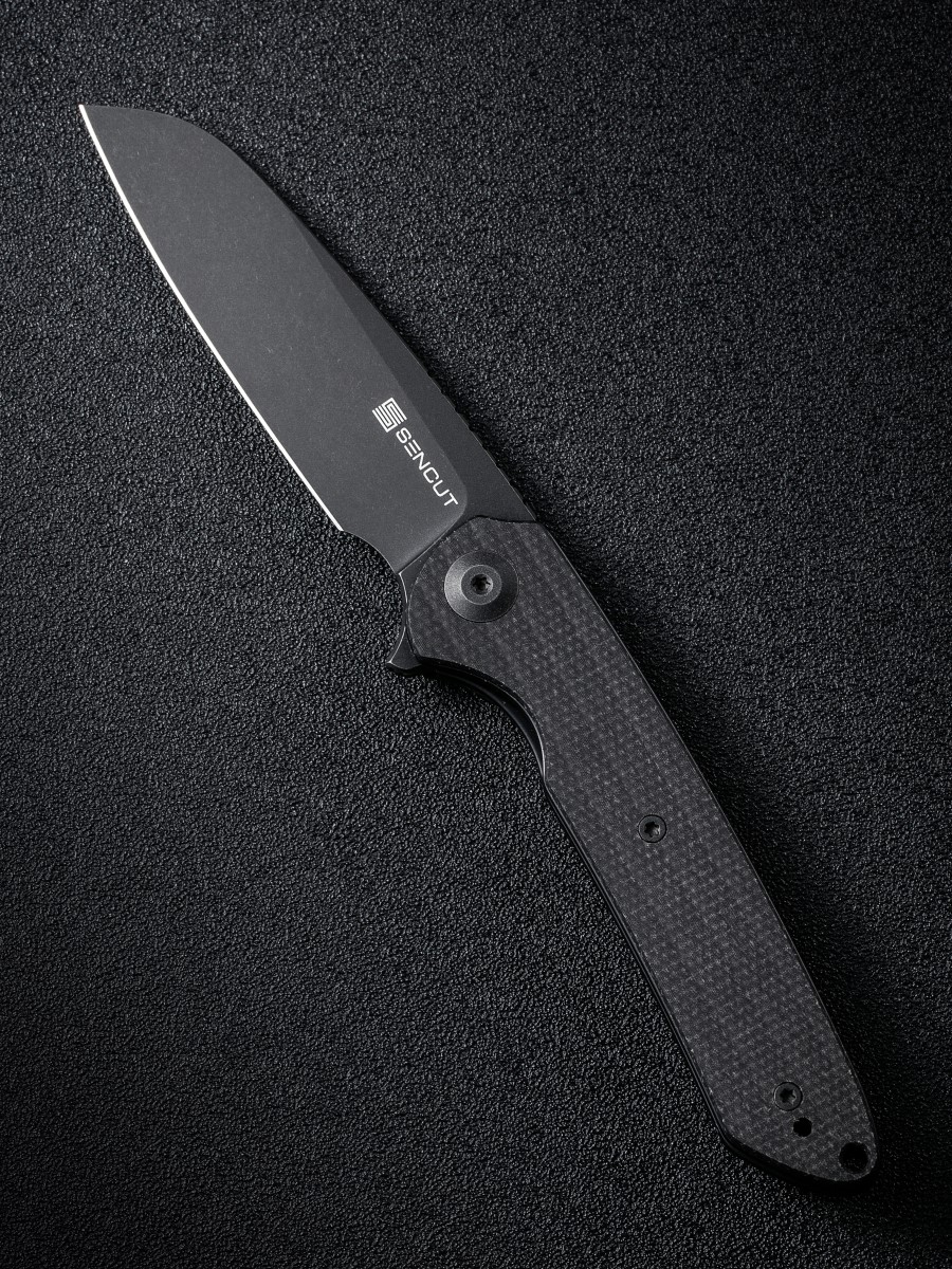 

Нож складной SENCUT Kyril 9Cr18MoV Steel Black Stonewashed Handle, Черный, Kyril