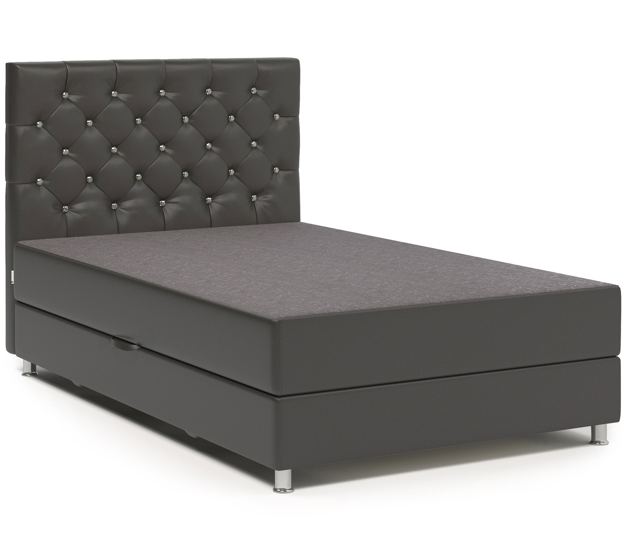 фото Тахта шарм-дизайн шармэль люкс 90 рогожка латте и экокожа шоколад