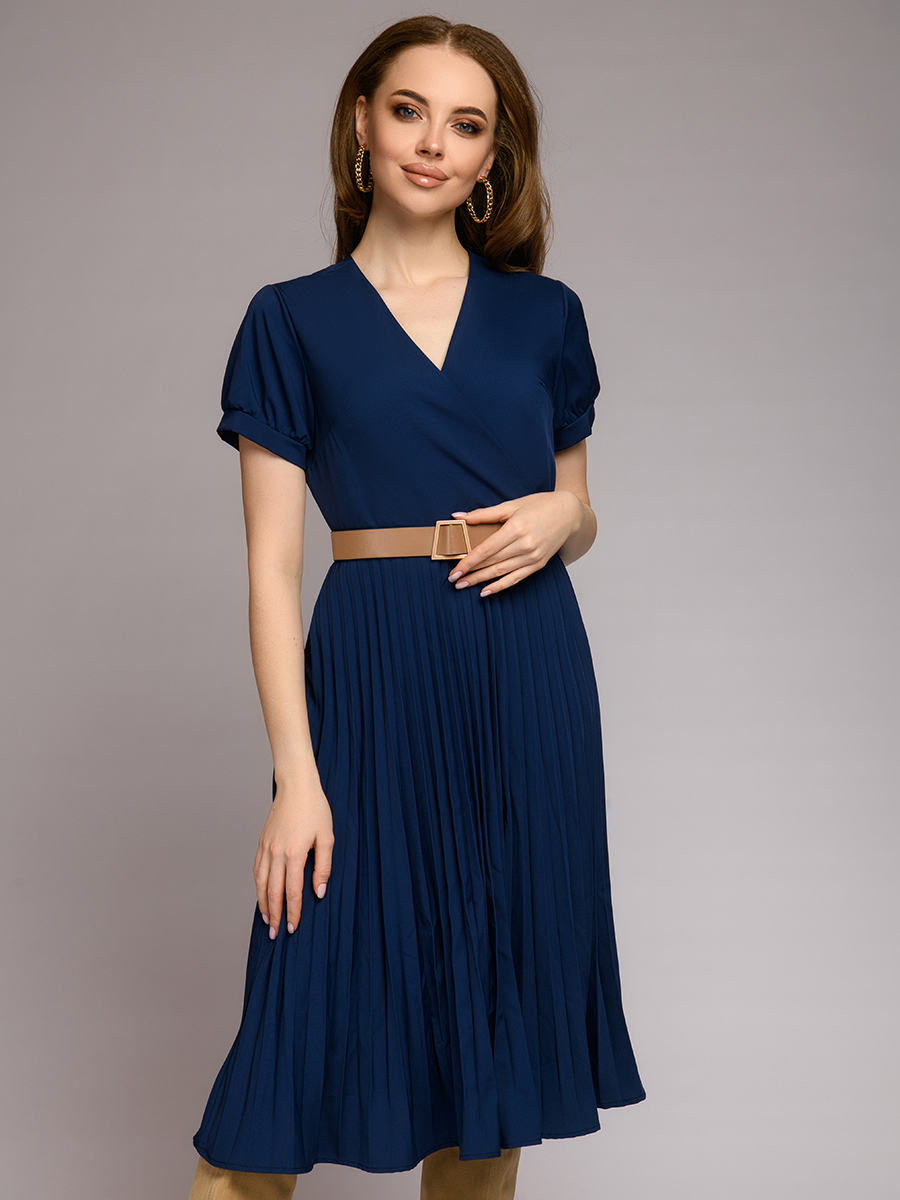 

Платье женское 1001dress 0112001-30073BL синее one size, 0112001-30073BL