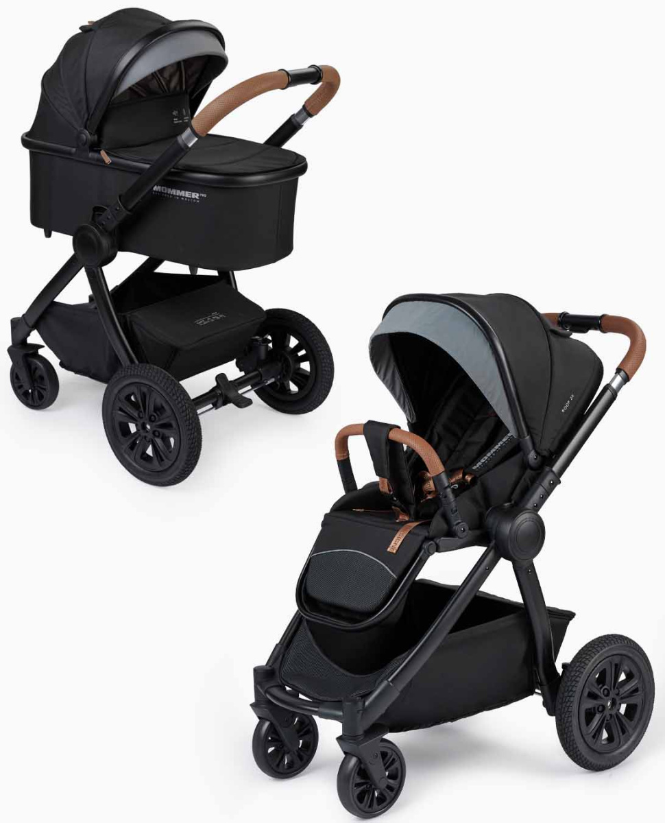 фото Коляска-трансформер 2 в 1 happy baby mommer pro black