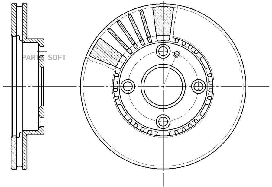 Диск тормозной вентилируемый G-brake GR-02546