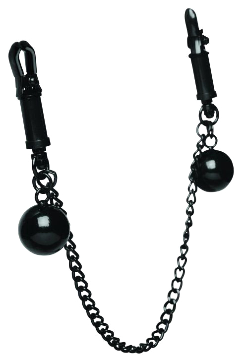 фото Зажимы для сосков с утяжелителями и цепочкой clamps with ball weights and chain xr brands