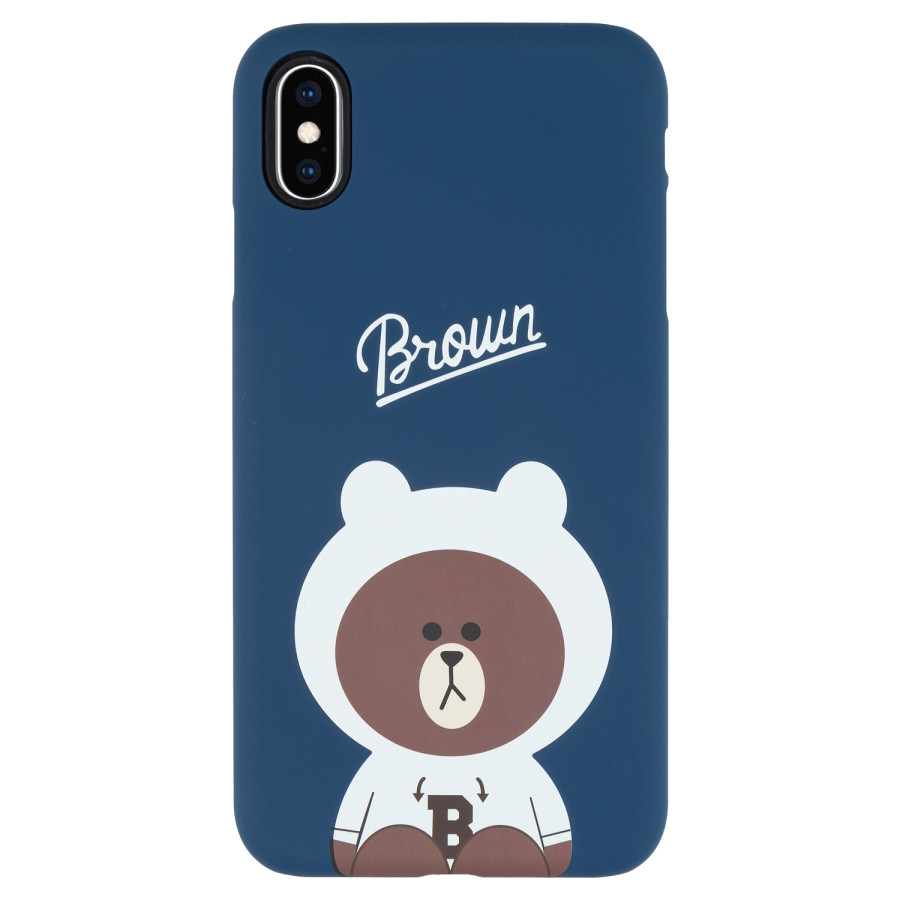 фото Чехол для iphone xs max brown из серии line friends, navy blue