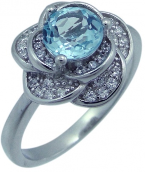 

Кольцо из серебра р. 17 Balex Jewellery 1405937669, топаз\фианит, 1405937669