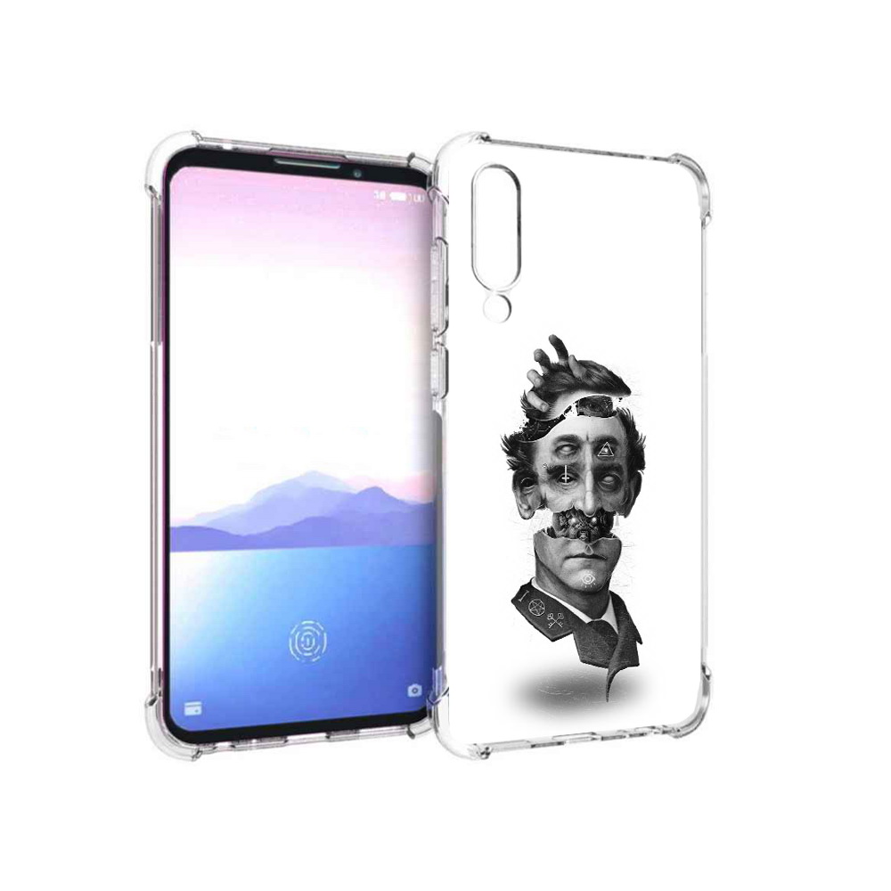 

Чехол MyPads Tocco для Meizu 16XS страшное лицо абстракция (PT136345.89.628), Прозрачный, Tocco