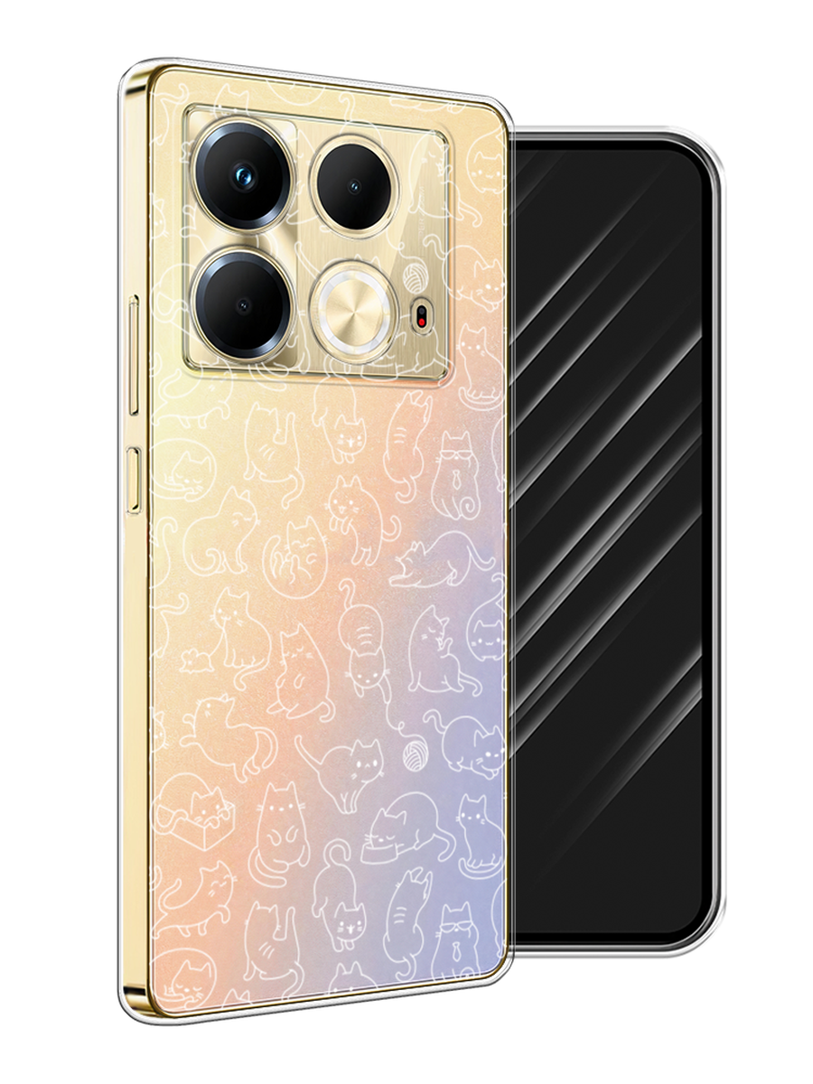 

Чехол Awog на Infinix Note 40 "Шкодливые котики", Прозрачный;бежевый, 3105850-1