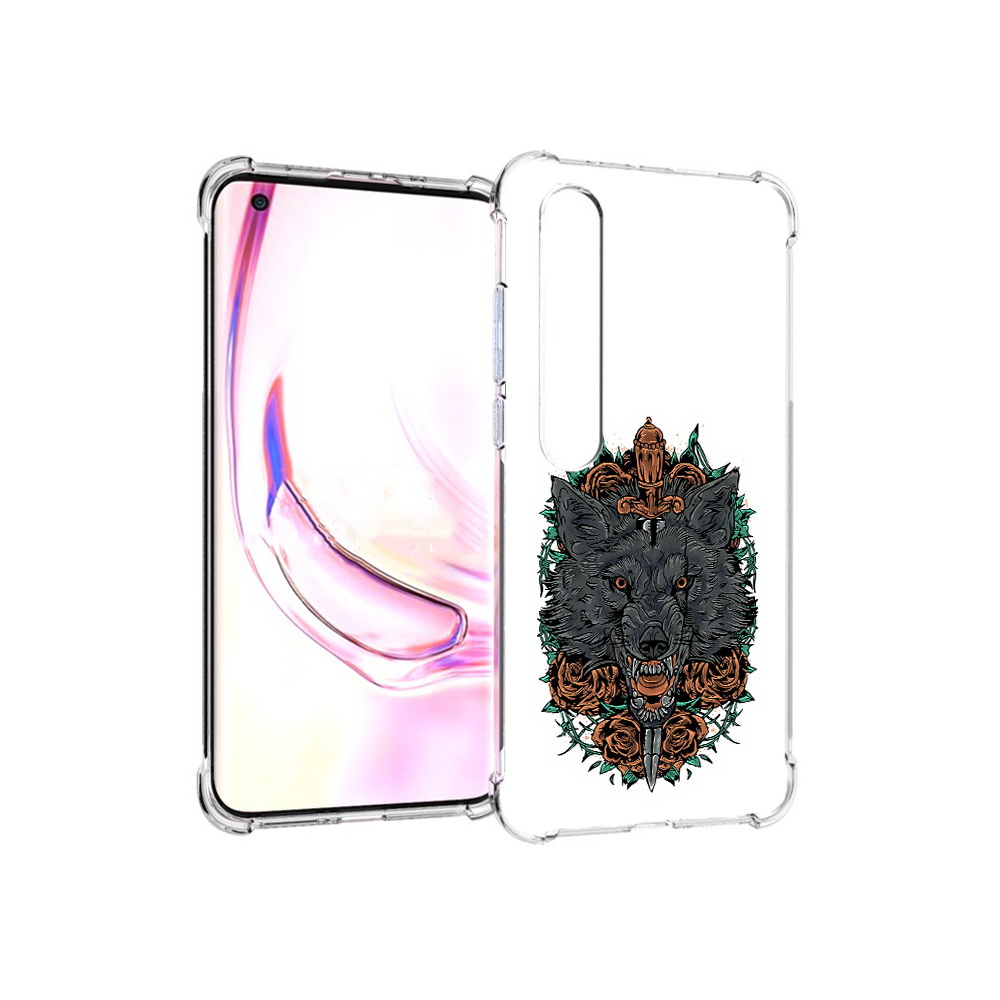 

Чехол MyPads Tocco для Xiaomi Mi 10 Pro красивый злой волк (PT144585.295.409), Прозрачный, Tocco