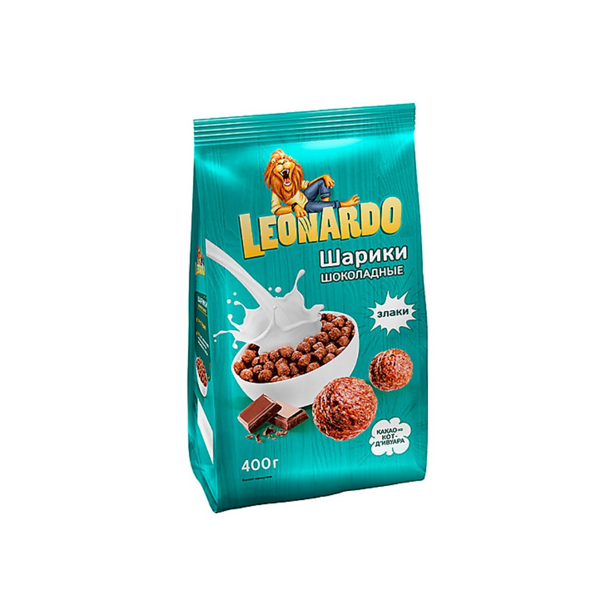 Шарики Leonardo готовый завтрак Шоколадные, 2 шт по 400 г