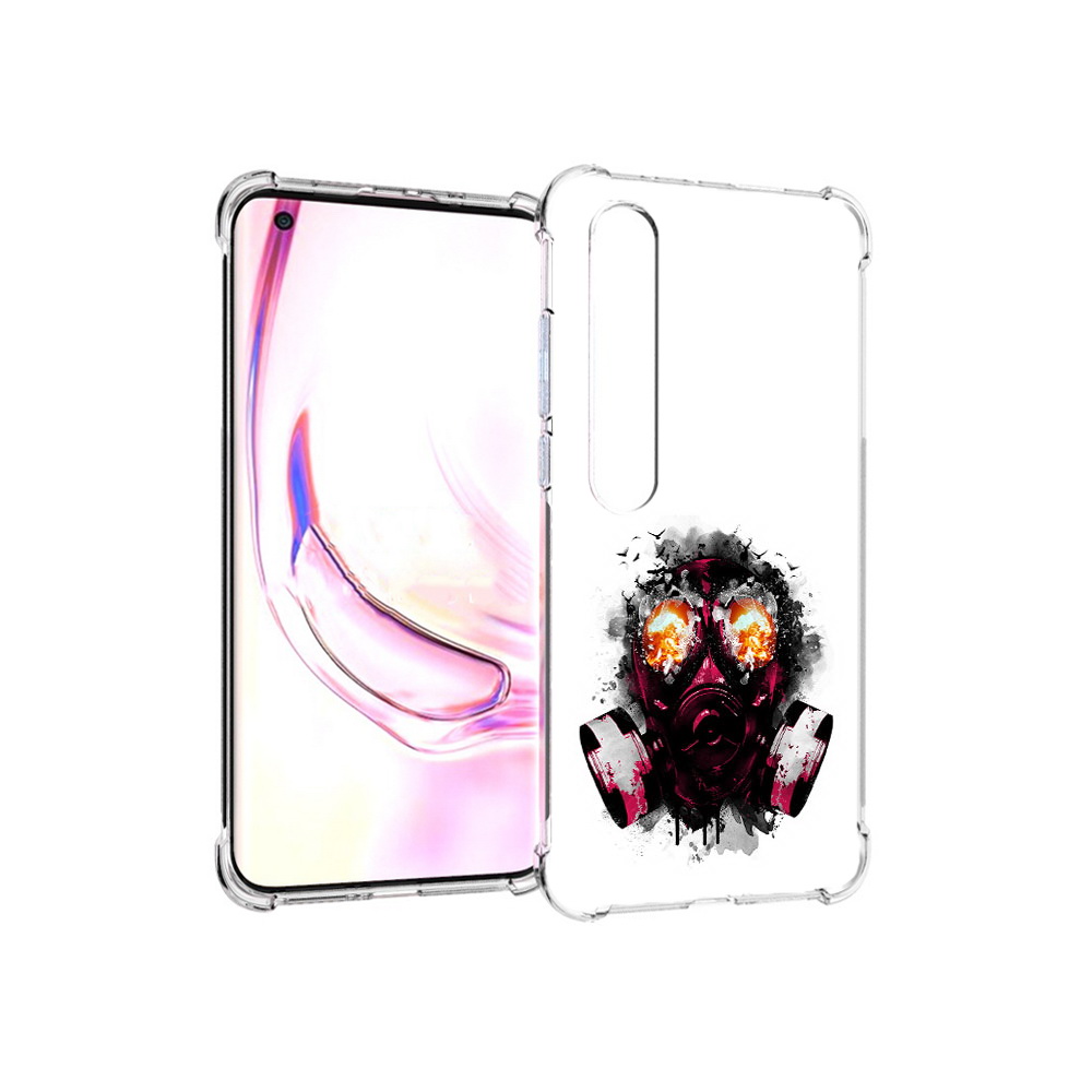 

Чехол MyPads Tocco для Xiaomi Mi 10 Pro красный противогаз (PT144585.295.412), Прозрачный, Tocco