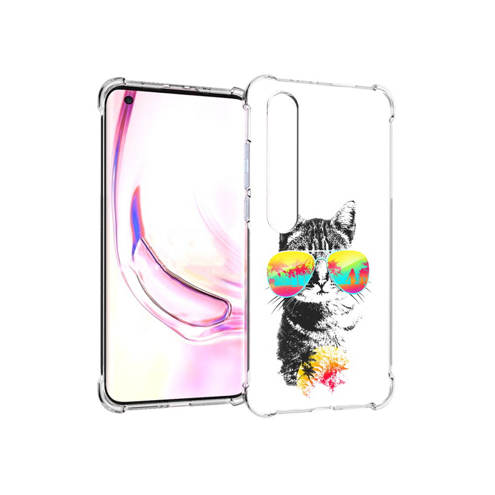 

Чехол MyPads Tocco для Xiaomi Mi 10 Pro крутой кот (PT144585.295.425), Прозрачный, Tocco