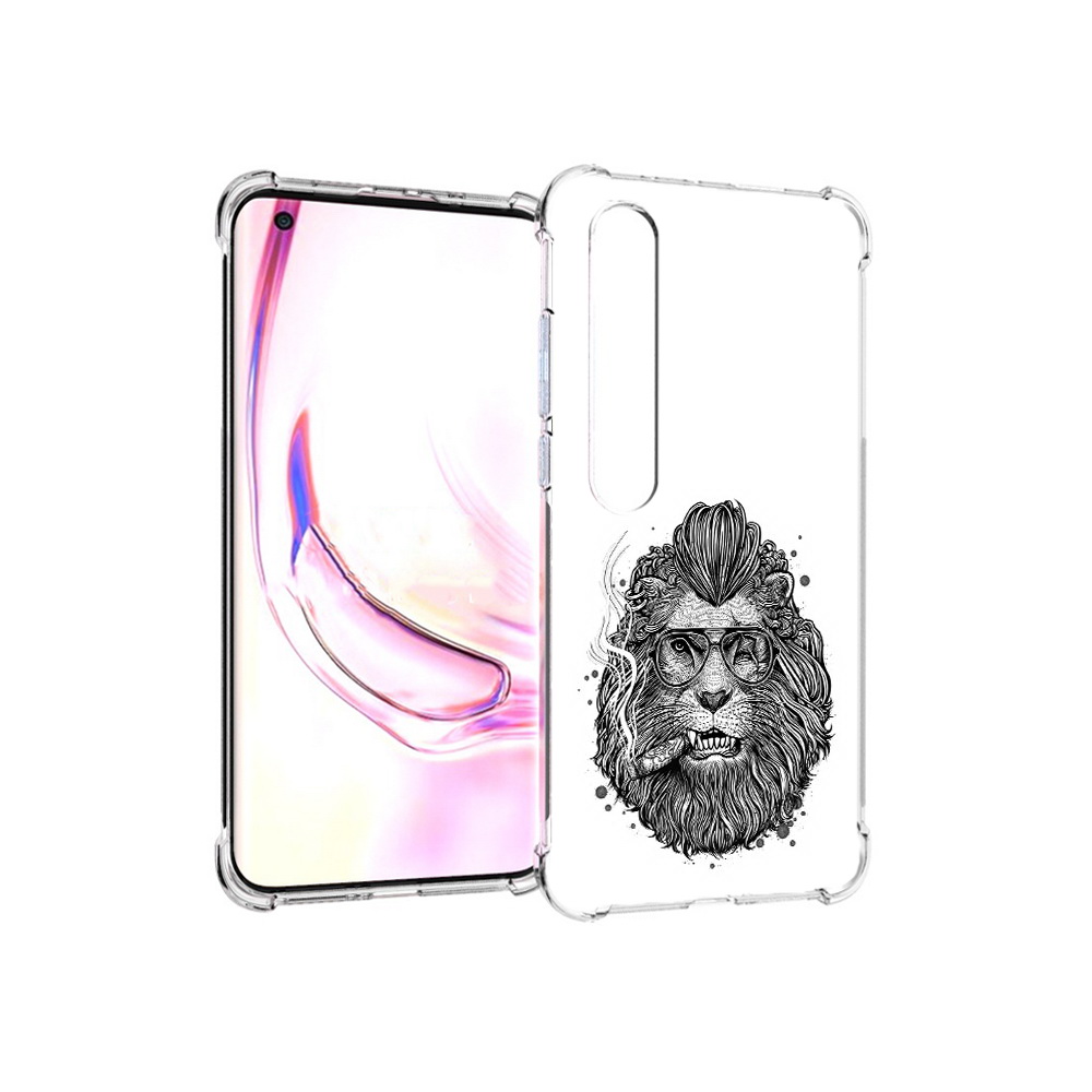 

Чехол MyPads Tocco для Xiaomi Mi 10 Pro курящий лев (PT144585.295.432), Прозрачный, Tocco