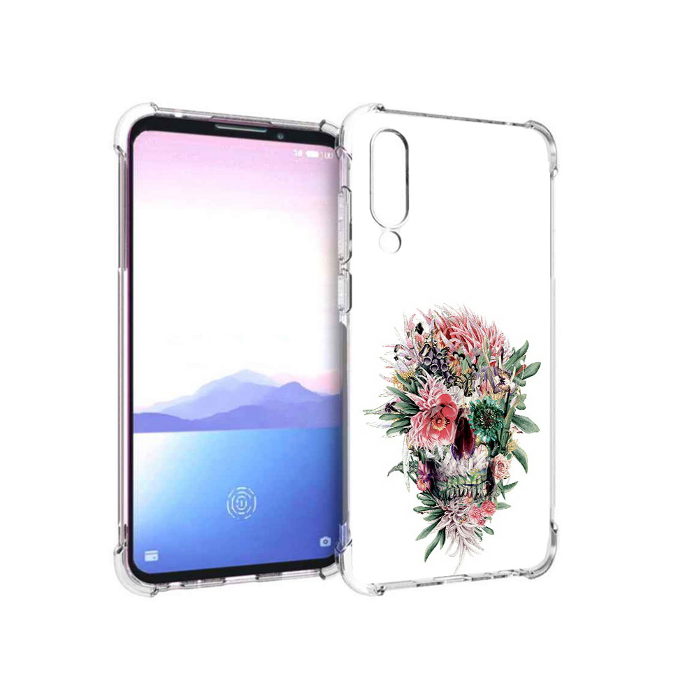 

Чехол MyPads Tocco для Meizu 16XS череп из цветов (PT136345.89.677), Прозрачный, Tocco