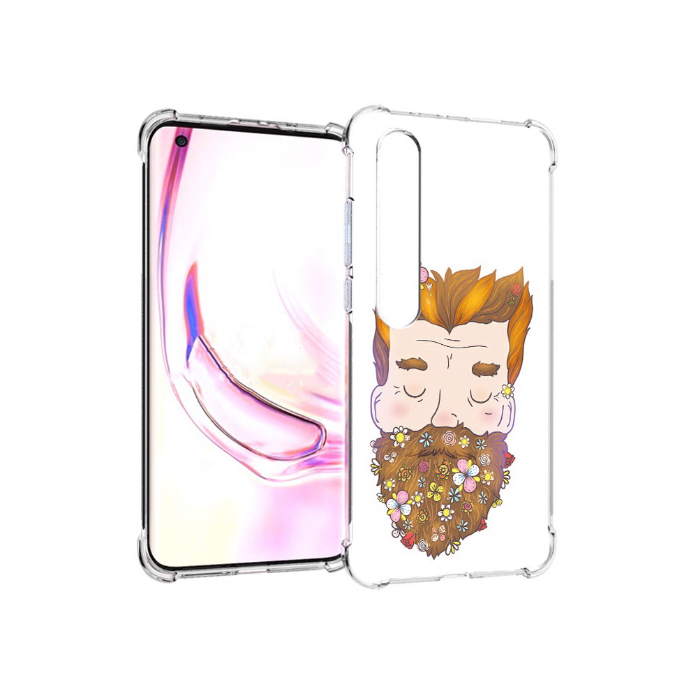 

Чехол MyPads Tocco для Xiaomi Mi 10 Pro мужчина с цветами в бороде (PT144585.295.489), Прозрачный, Tocco
