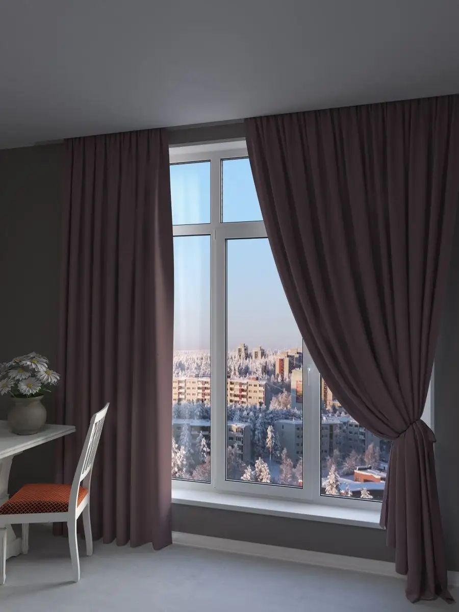 

Комплект штор NovaTulle канвас пыльная роза 150х260, шканвас1