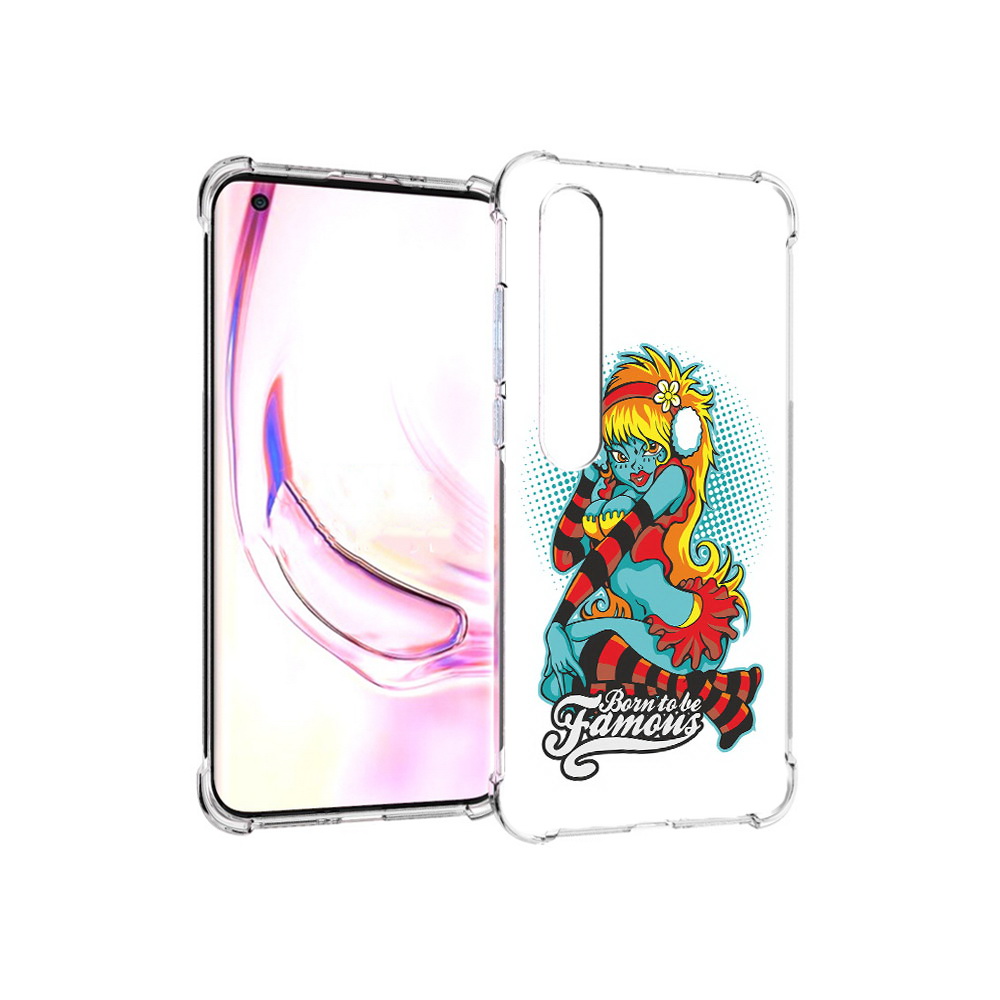 

Чехол MyPads Tocco для Xiaomi Mi 10 Pro нарисованная девушка в наушниках, Прозрачный, Tocco