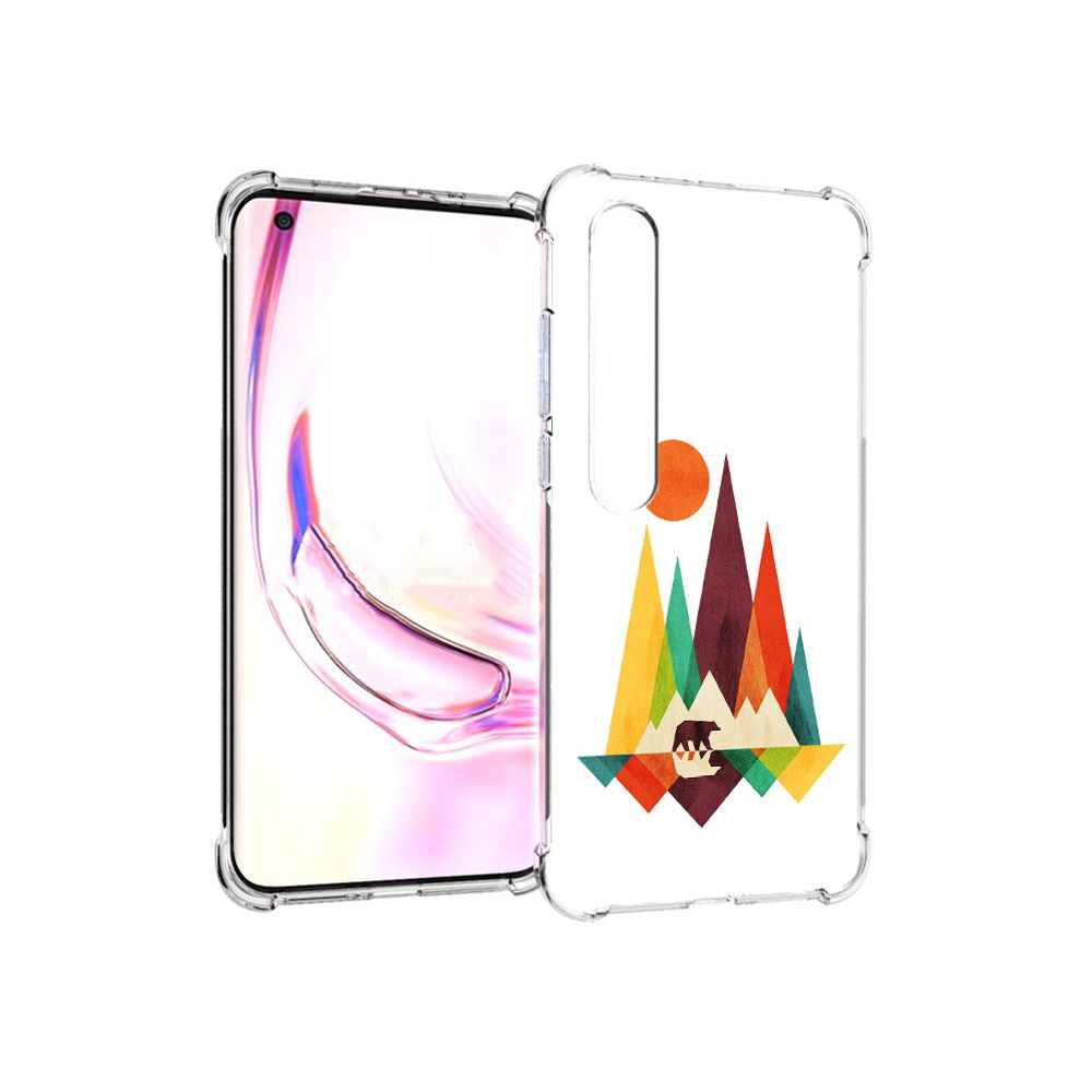 

Чехол MyPads Tocco для Xiaomi Mi 10 Pro нарисованные горы с медведем (PT144585.295.506), Прозрачный, Tocco