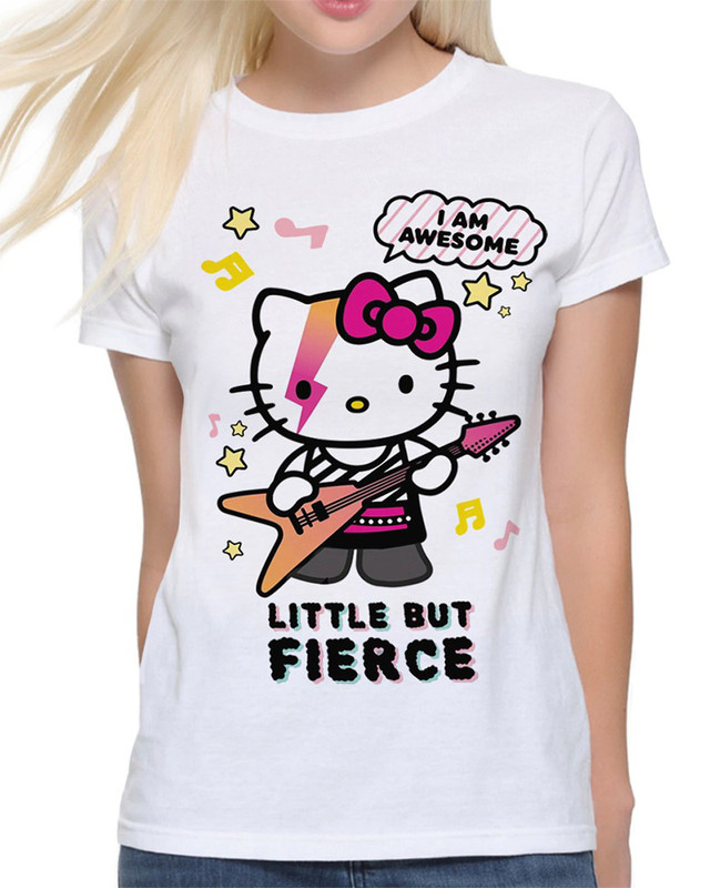 фото Футболка design heroes hello kitty bowie / дэвид боуи / женская белая m