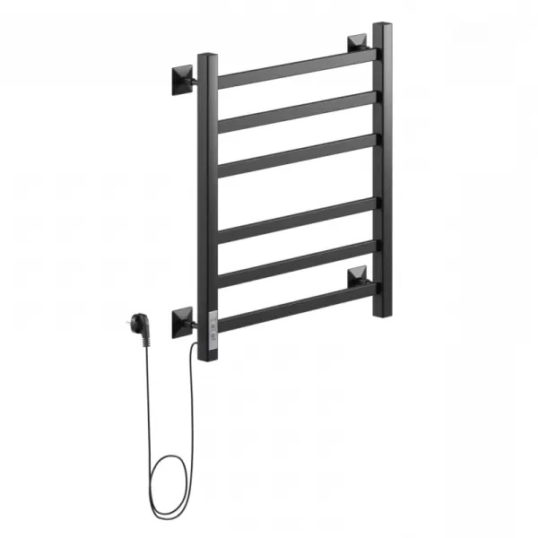 

Полотенцесушитель Электрический Ника STEP-1 600х500 RAL9005 черный матовый арт. STEP-1 60/, STEP-1 60/50 черн мат лев