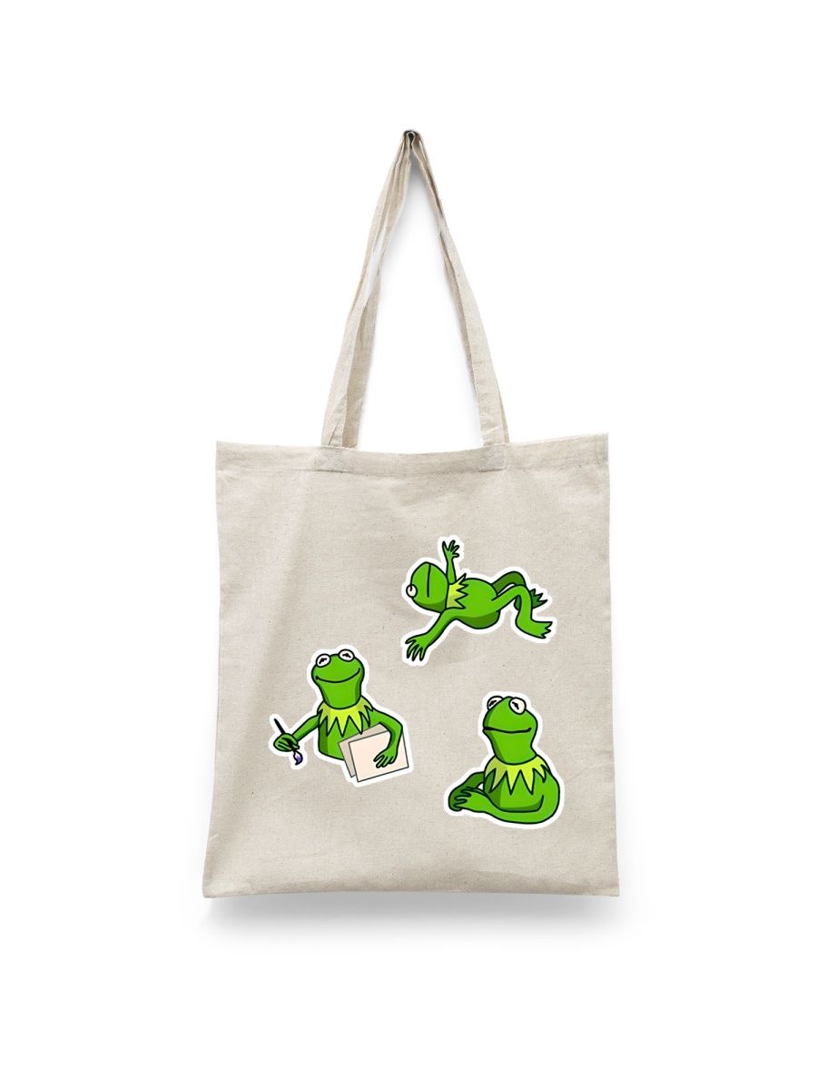 

Шоппер унисекс Каждому Своё Лягушонок Кермит/Kermit the Frog PRKR5, белый, Лягушонок Кермит/Kermit the Frog PRKR5