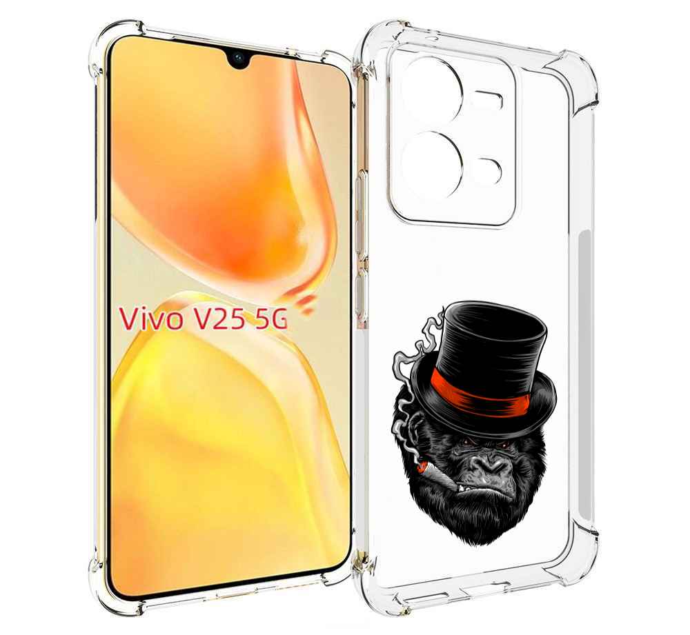 

Чехол MyPads дизайнерская горилла для Vivo V25 5G / V25e, Прозрачный, Tocco
