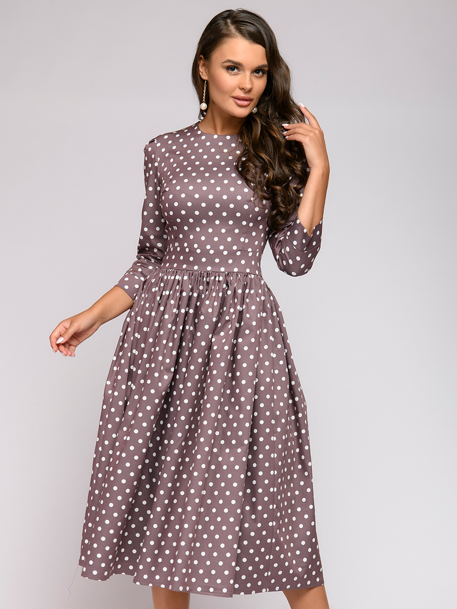 

Платье женское 1001dress 0122001-00219BP коричневое 42, 0122001-00219BP