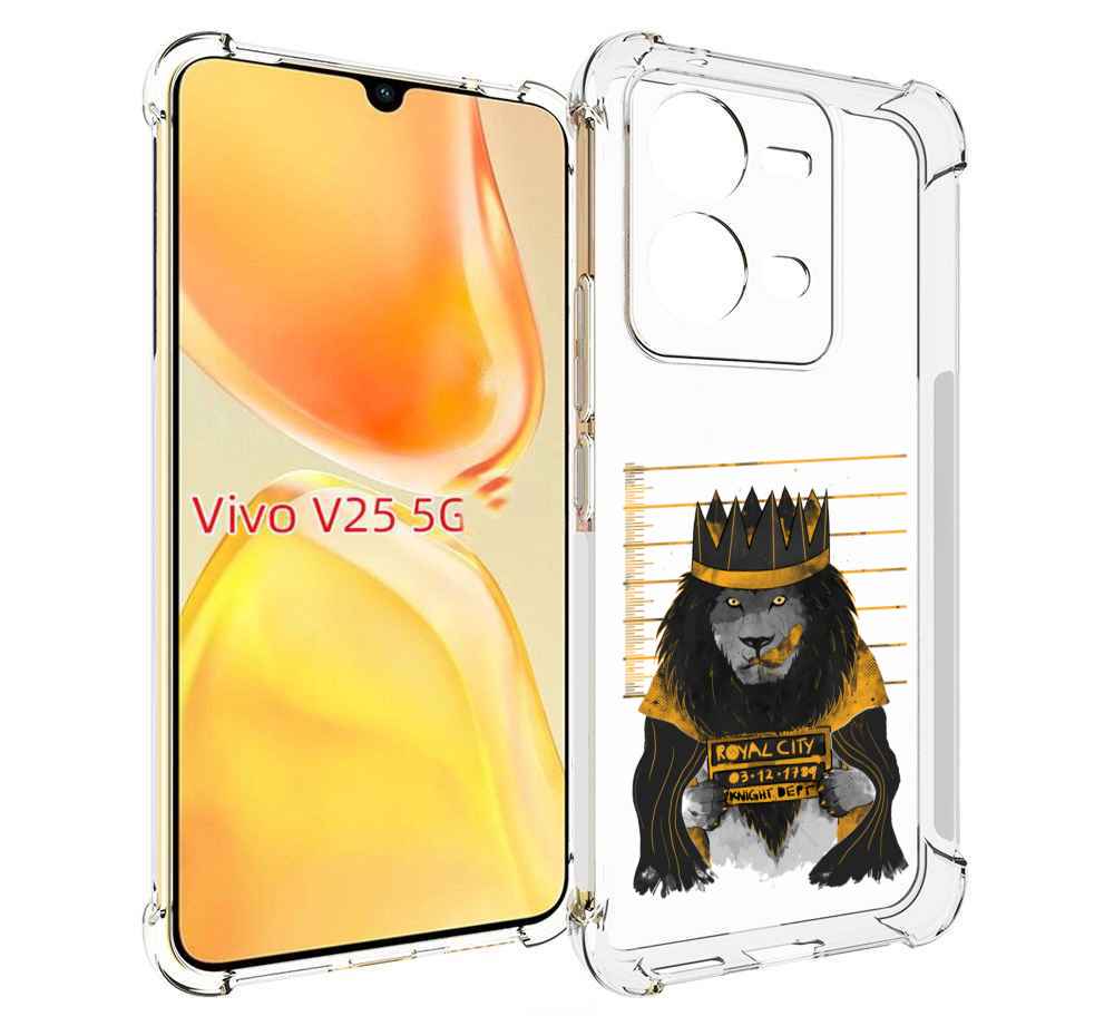 

Чехол MyPads лев в законе для Vivo V25 5G / V25e, Прозрачный, Tocco
