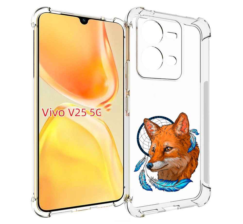

Чехол MyPads лиса и ловец снов для Vivo V25 5G / V25e, Прозрачный, Tocco