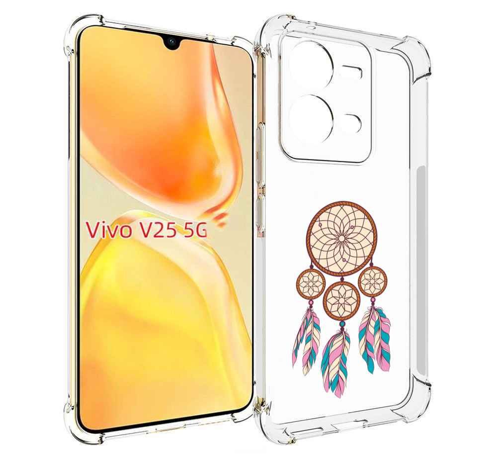 

Чехол MyPads ловец снов бежевый для Vivo V25 5G / V25e, Прозрачный, Tocco