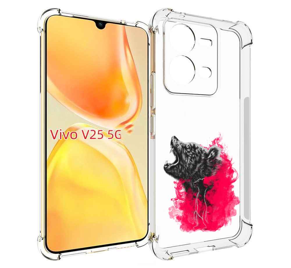 

Чехол MyPads медведь в дымке для Vivo V25 5G / V25e, Прозрачный, Tocco
