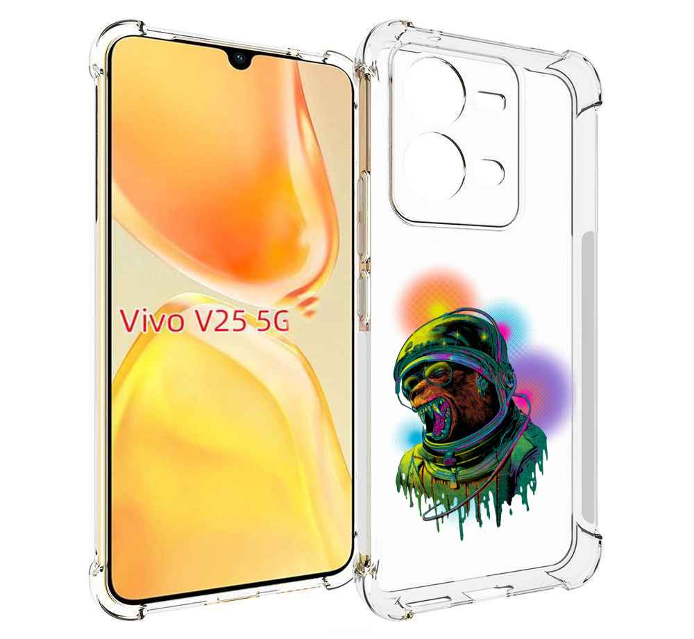 

Чехол MyPads медведь космонавт для Vivo V25 5G / V25e, Прозрачный, Tocco