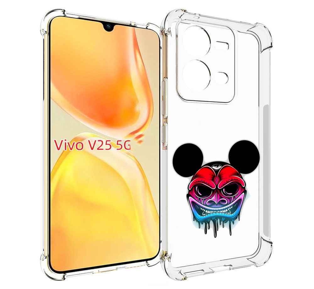 

Чехол MyPads микки в маске для Vivo V25 5G / V25e, Прозрачный, Tocco