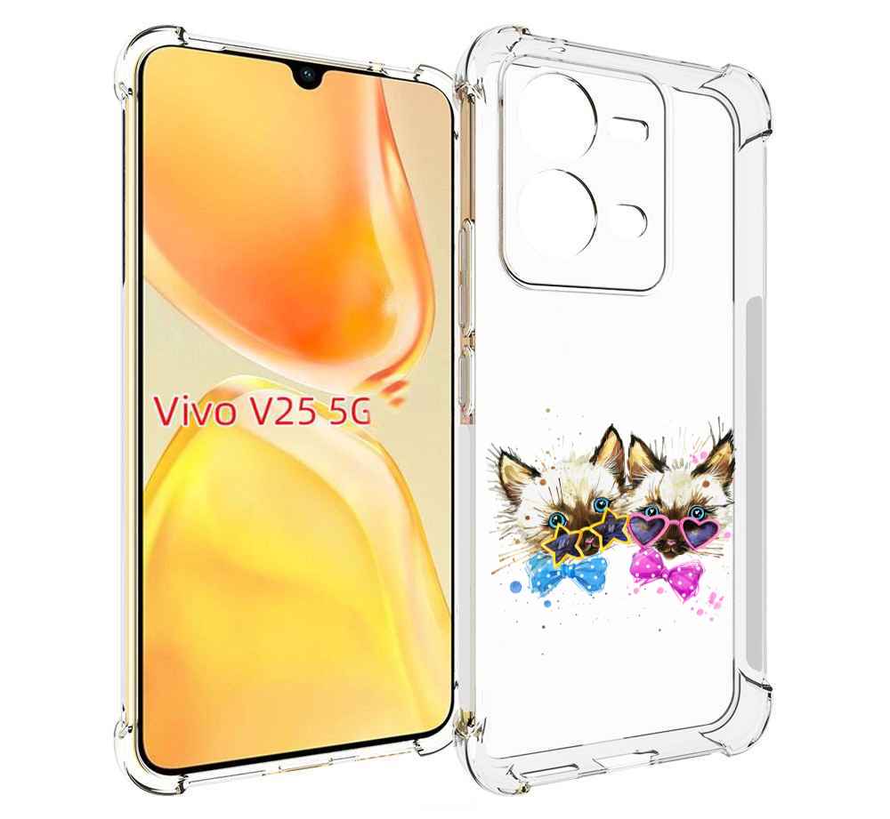

Чехол MyPads милые котята для Vivo V25 5G / V25e, Прозрачный, Tocco