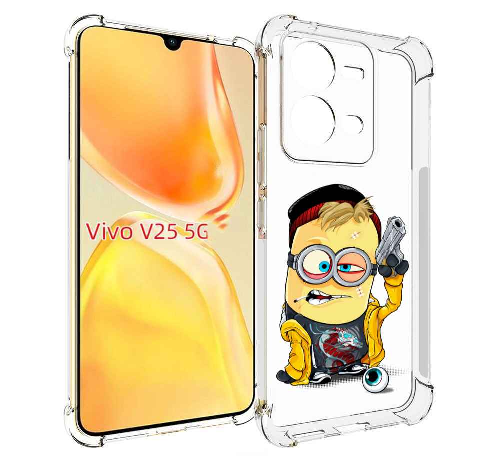 

Чехол MyPads миньон бандит для Vivo V25 5G / V25e, Прозрачный, Tocco