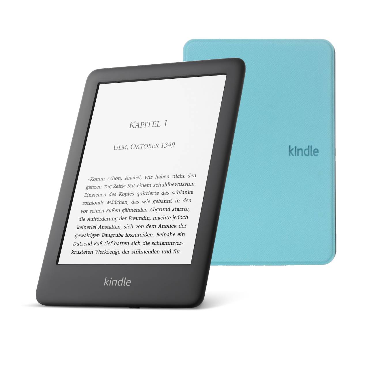 фото Электронная книга amazon kindle 10 2020 8gb black + чехол ultraslim голубой