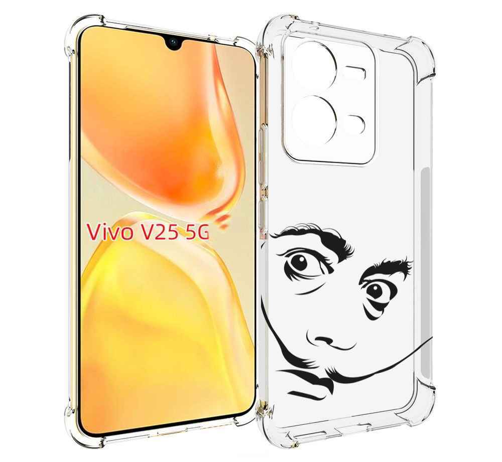 

Чехол MyPads мужчина с длинными усами для Vivo V25 5G / V25e, Прозрачный, Tocco