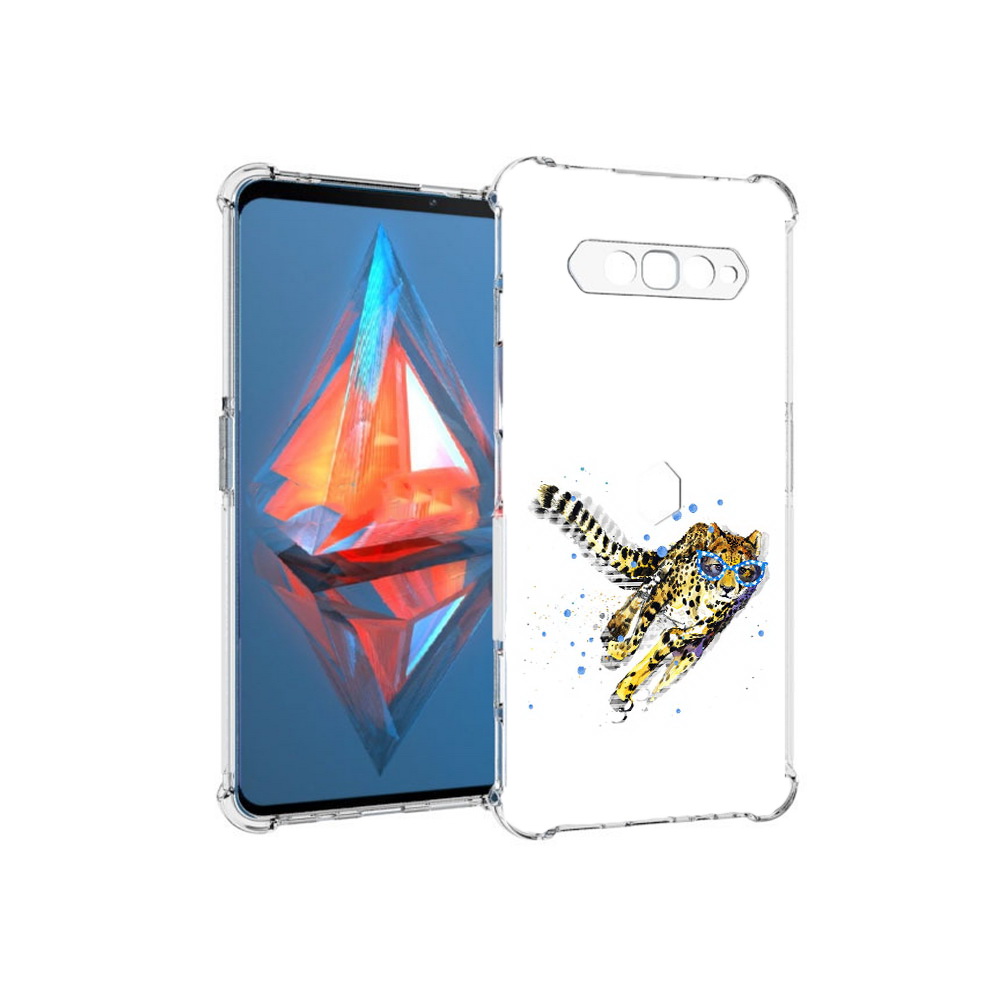 

Чехол MyPads Tocco для Xiaomi Black Shark 4 гепард в очках (PT162389.266.287), Прозрачный, Tocco