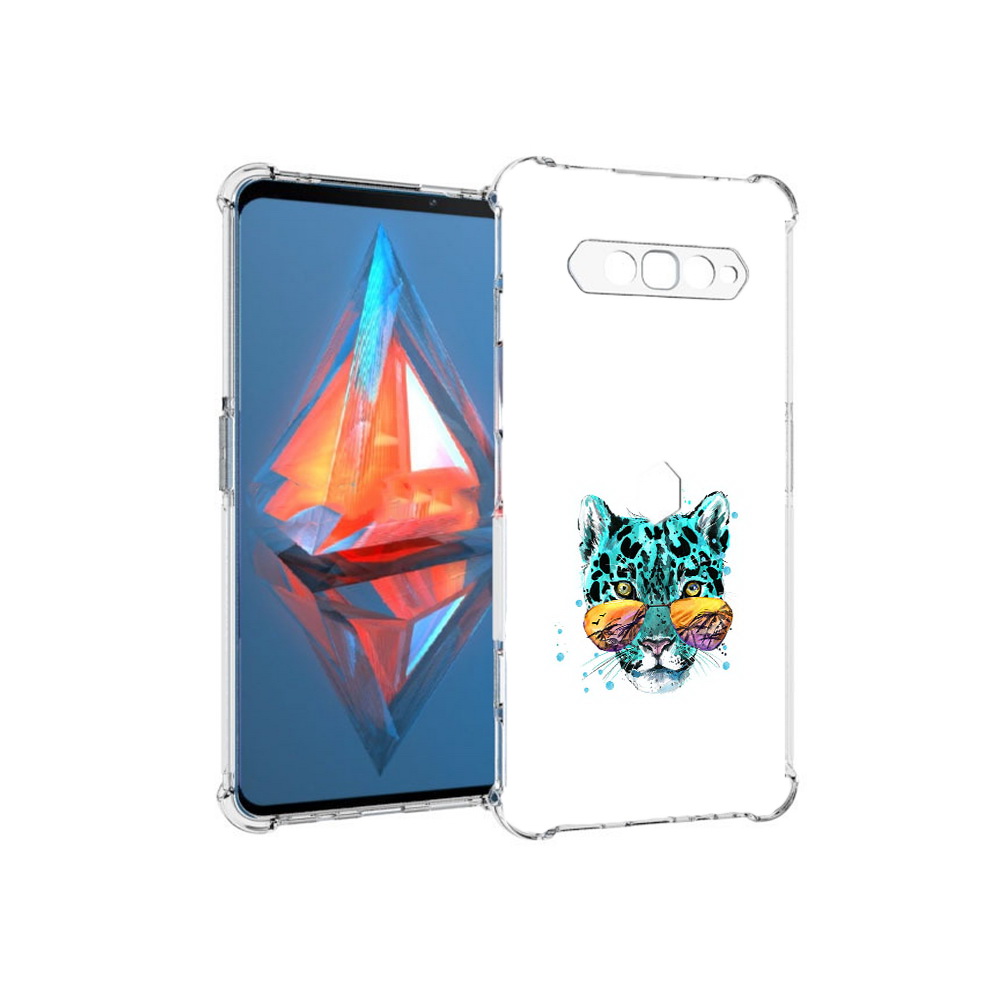 

Чехол MyPads Tocco для Xiaomi Black Shark 4 голубой лео (PT162389.266.294), Прозрачный, Tocco