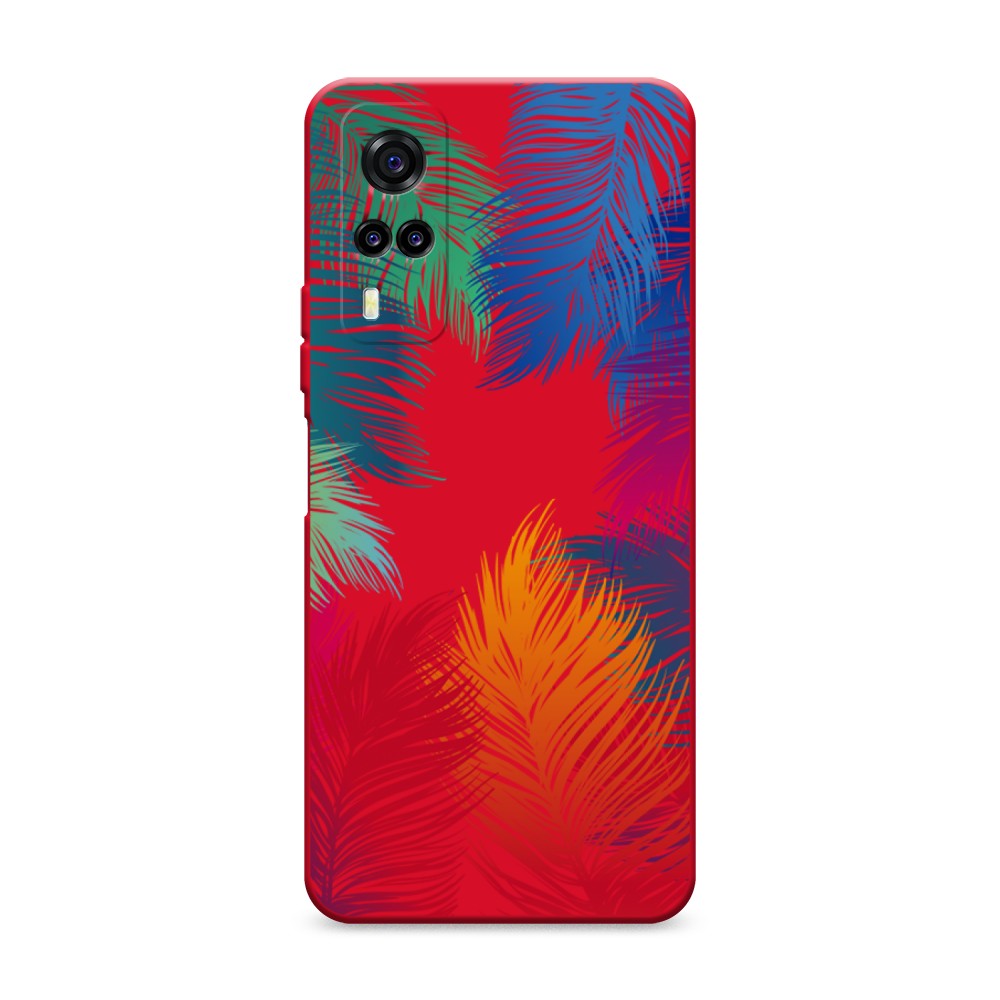 

Чехол Awog на Vivo Y31/Y53s 4G "Рамка из перьев"
