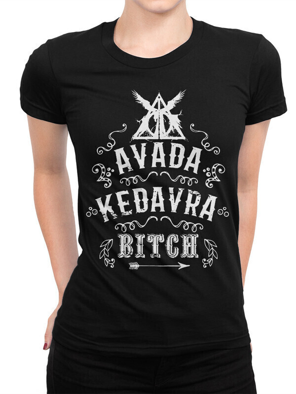 фото Футболка женская dream shirts avada kedavra bitch 10009291 черная 2xl