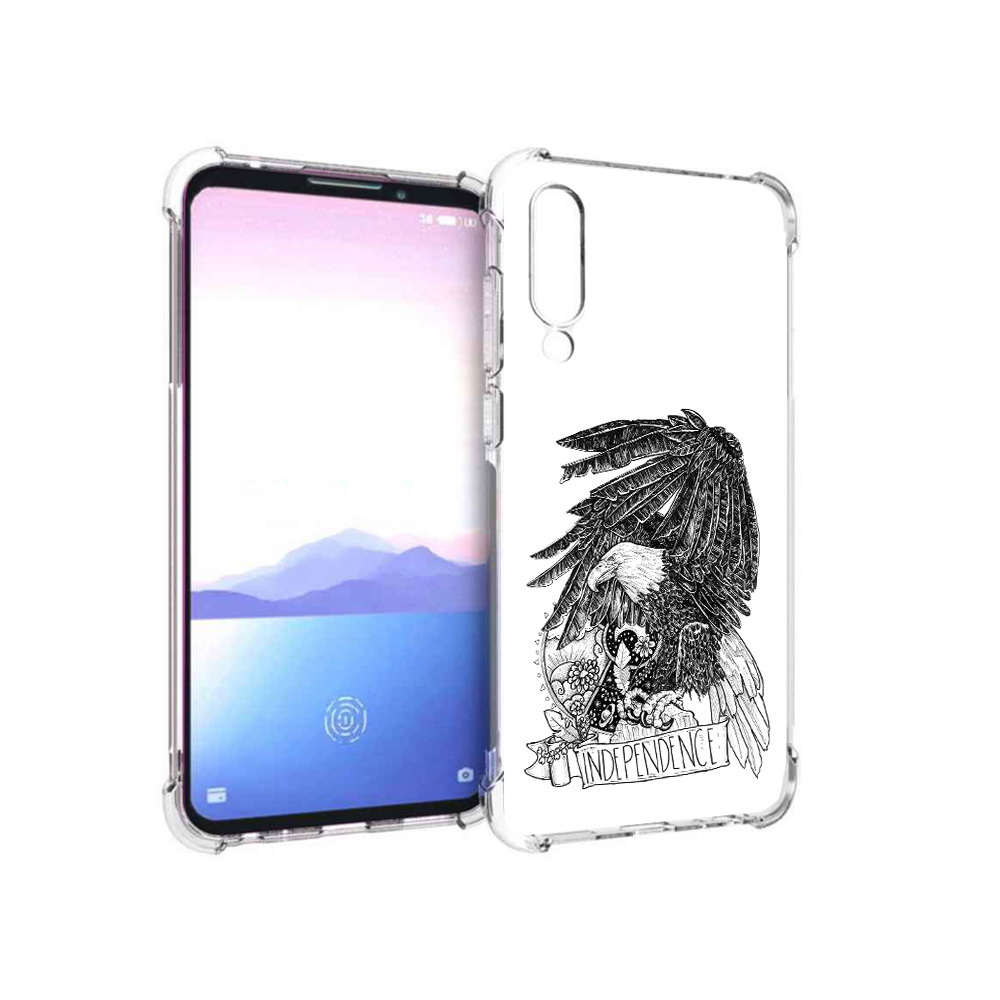 

Чехол MyPads Tocco для Meizu 16XS черно белый сокол (PT136345.89.688), Прозрачный, Tocco