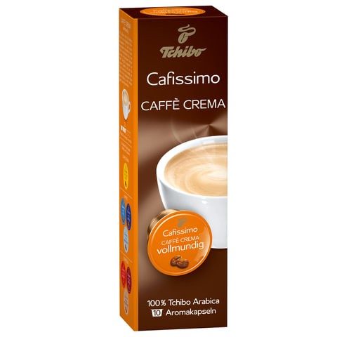 

Капсулы для кофемашин TCHIBO Cafissimo Caffe Crema Vollmundig, натуральный кофе, 10 шт*8 г