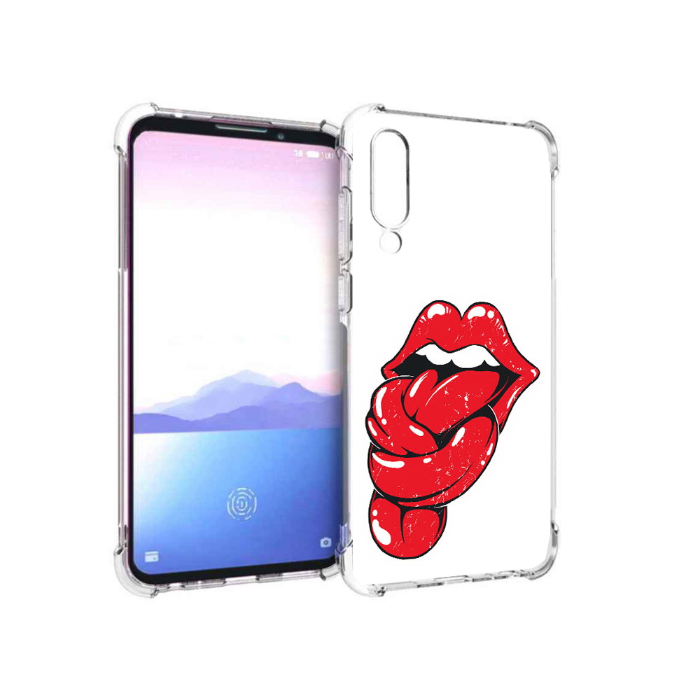

Чехол MyPads Tocco для Meizu 16XS яркие губы с языком (PT136345.89.705), Прозрачный, Tocco