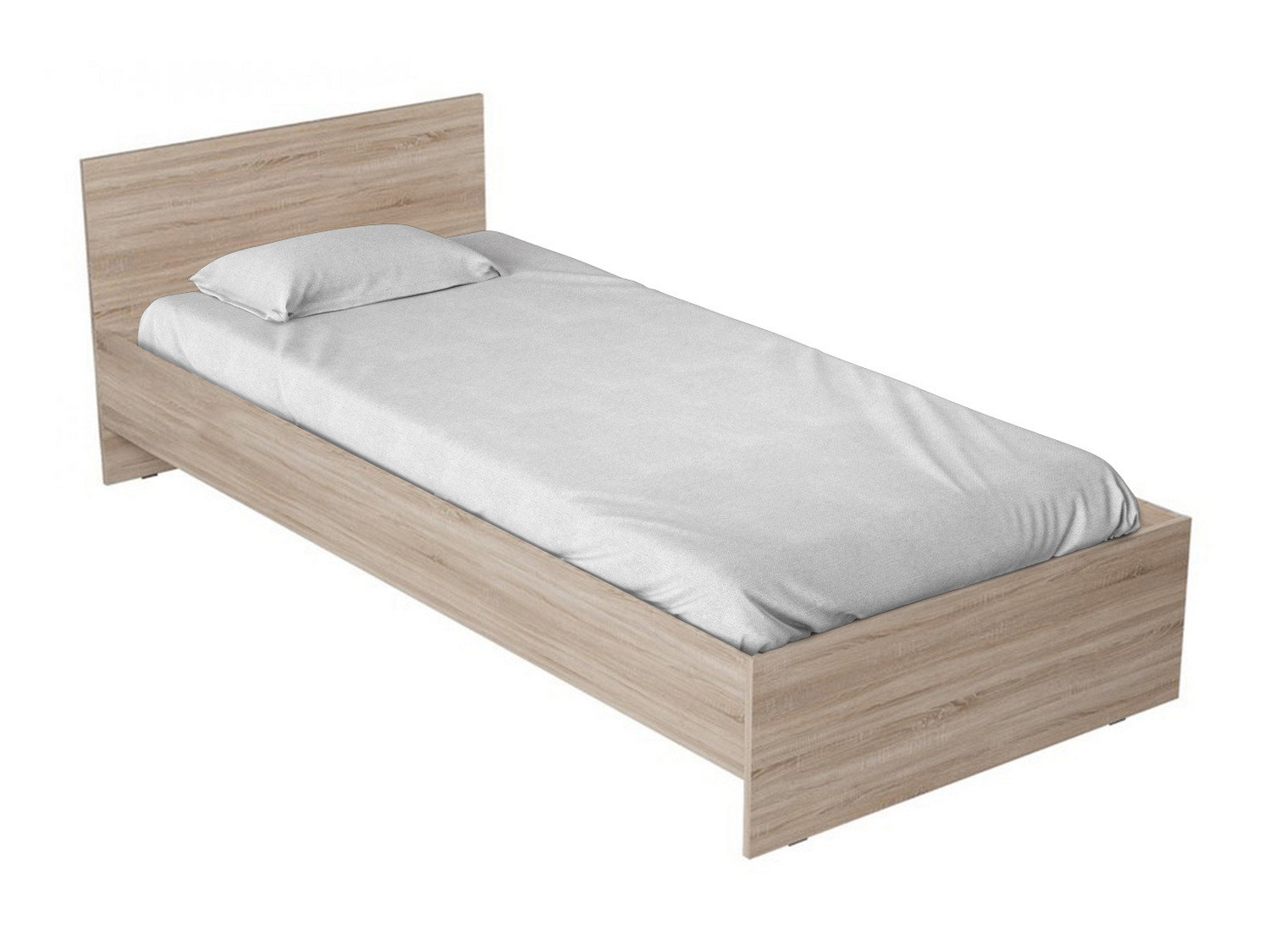 Односпальная кровать Первый Мебельный Лера Дуб Сонома