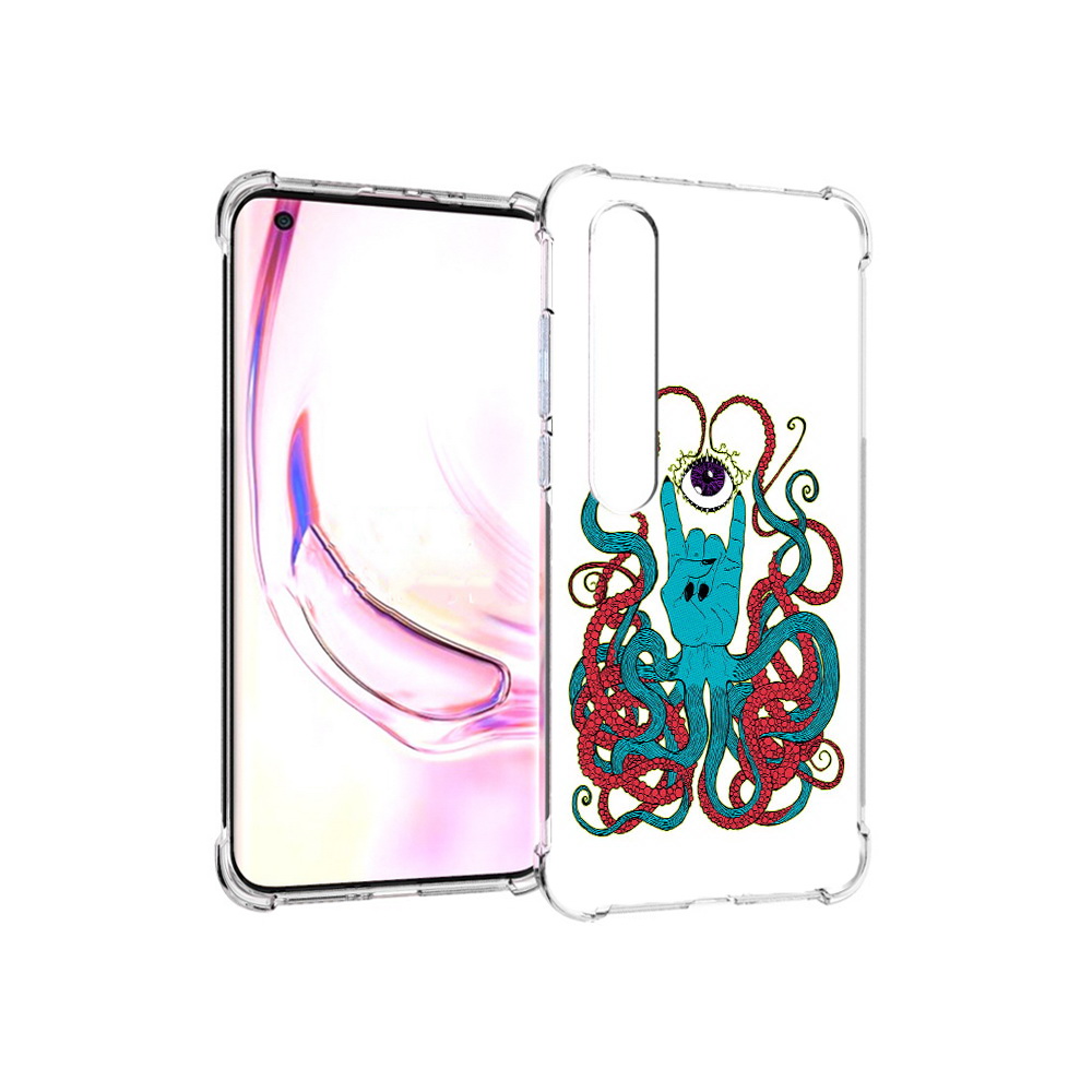 

Чехол MyPads Tocco для Xiaomi Mi 10 Pro осьминог-рука абстракция (PT144585.295.530), Прозрачный, Tocco
