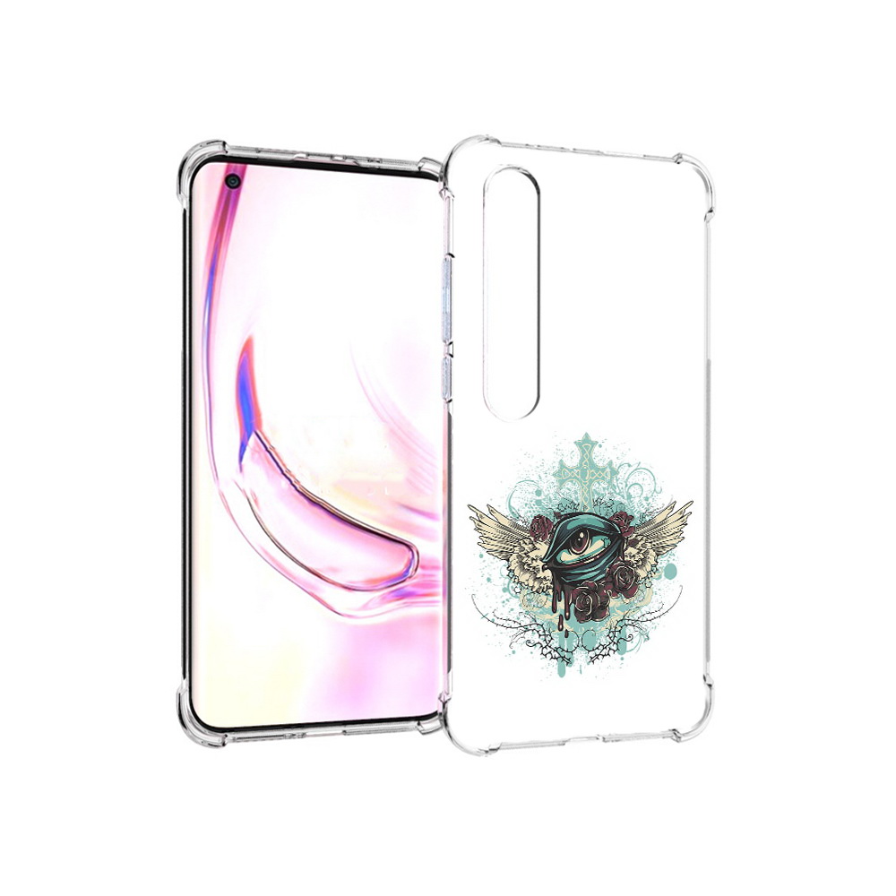 

Чехол MyPads Tocco для Xiaomi Mi 10 Pro плачущий глаз с крыльями (PT144585.295.544), Прозрачный, Tocco