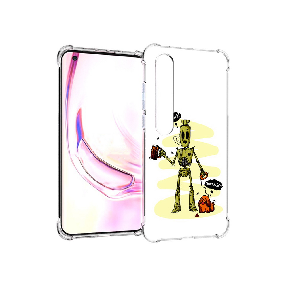 

Чехол MyPads Tocco для Xiaomi Mi 10 Pro прикольный робот (PT144585.295.557), Прозрачный, Tocco